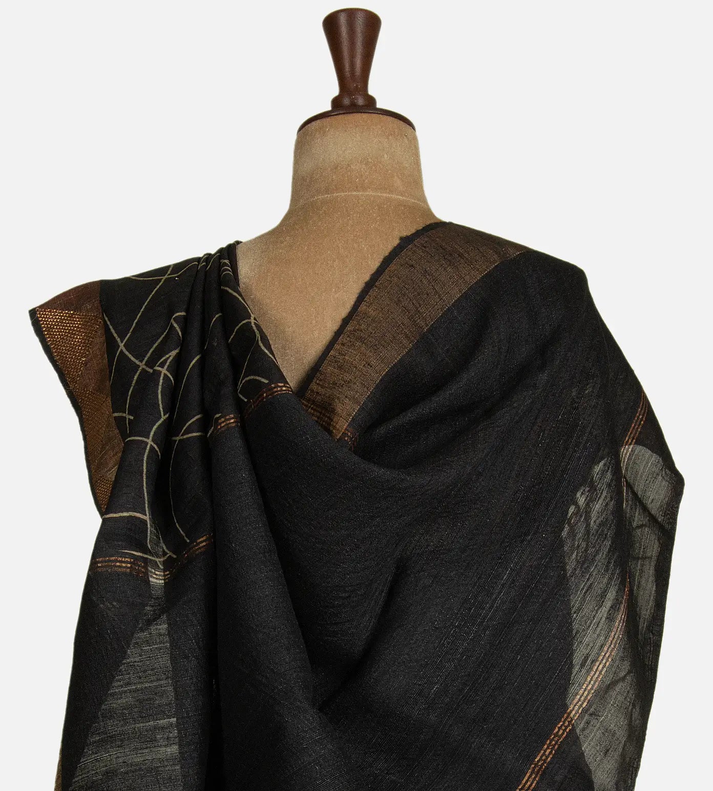 Black Tussar Saree