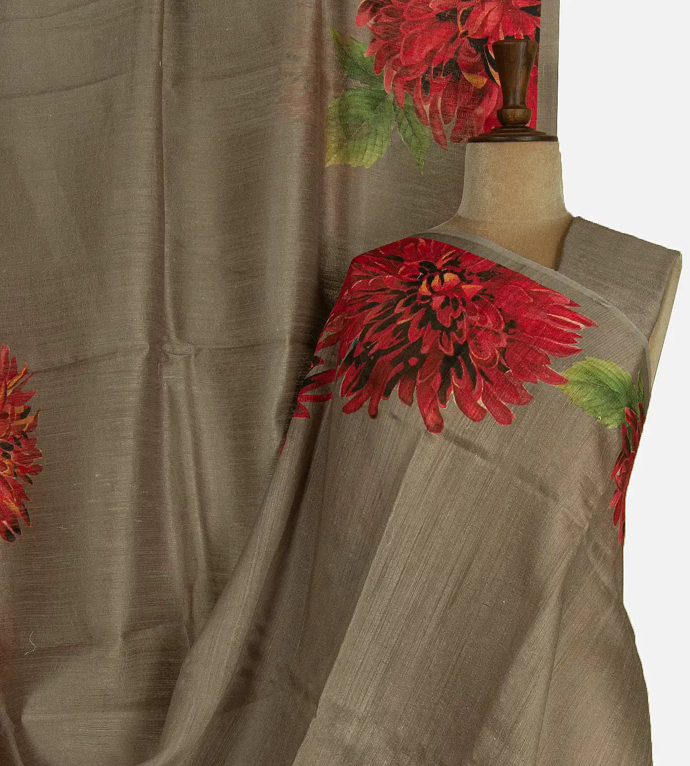 Beige Matka Tussar Saree