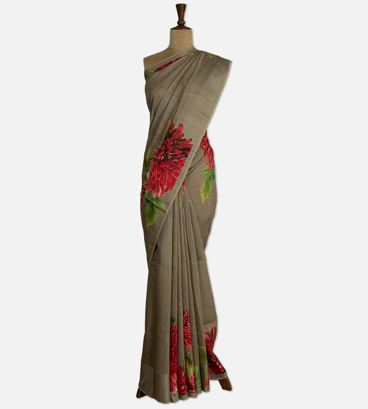 Beige Matka Tussar Saree