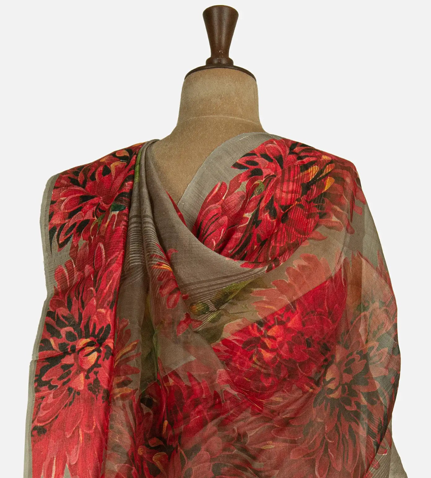 Beige Matka Tussar Saree