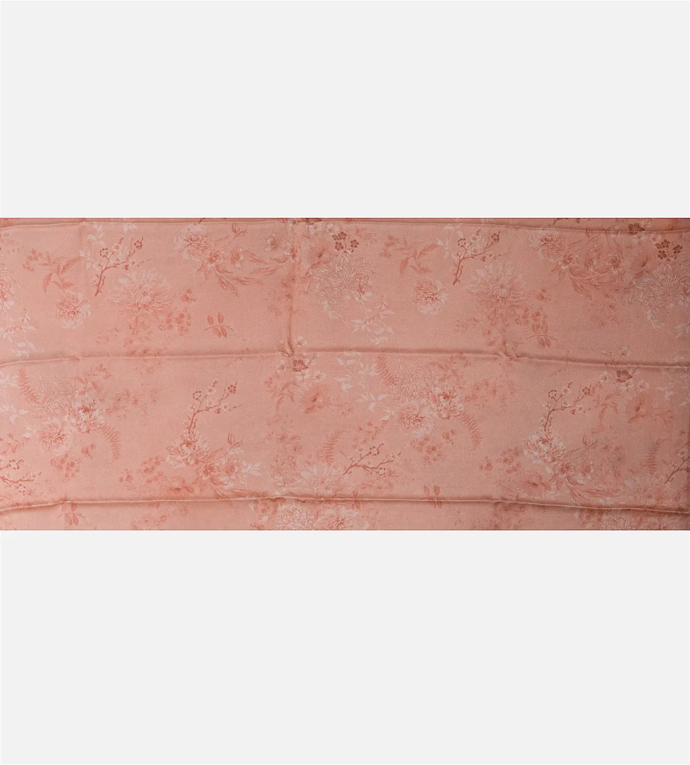 Peach Satin Crepe saree