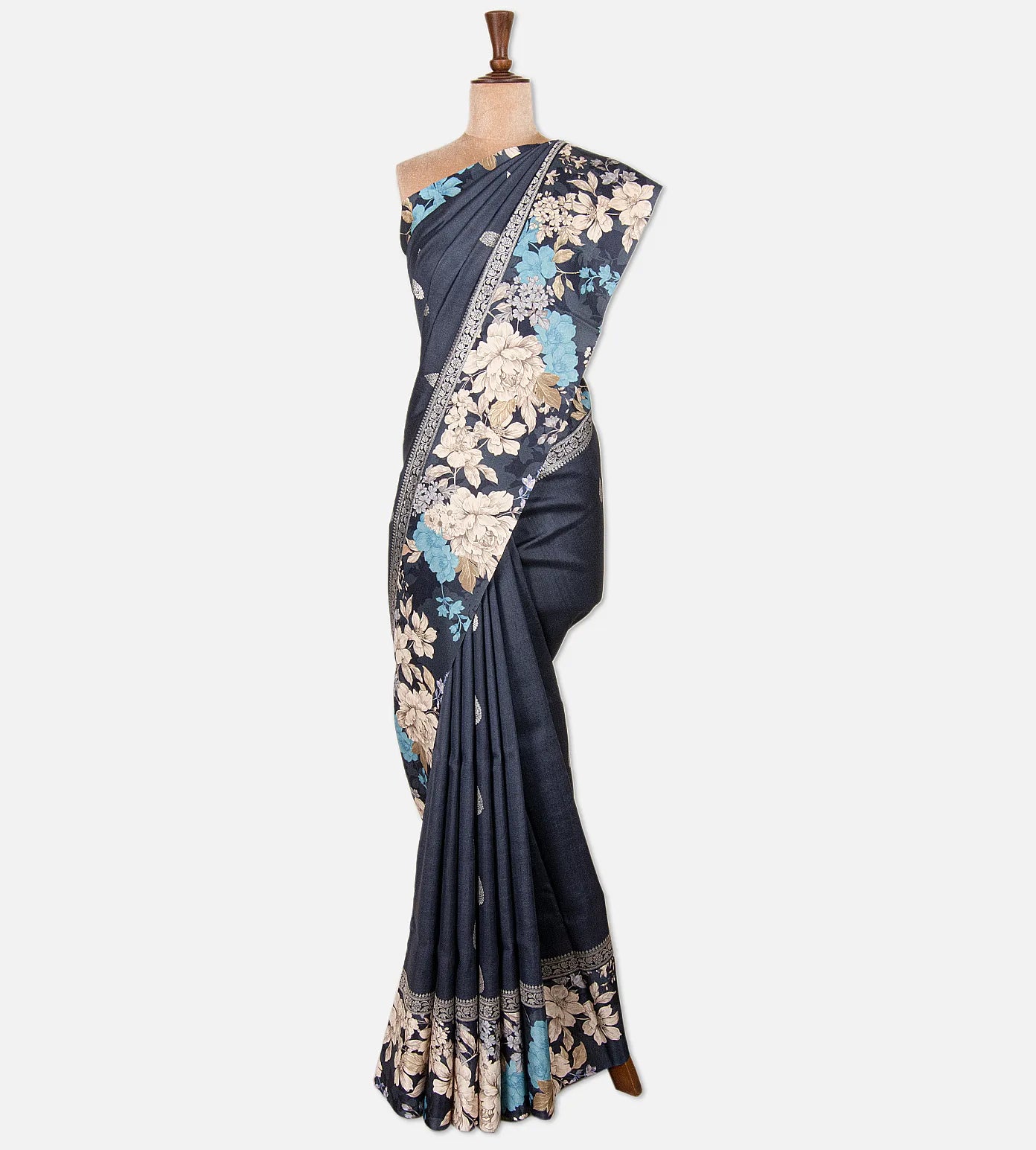Blue Kattan Silk Saree