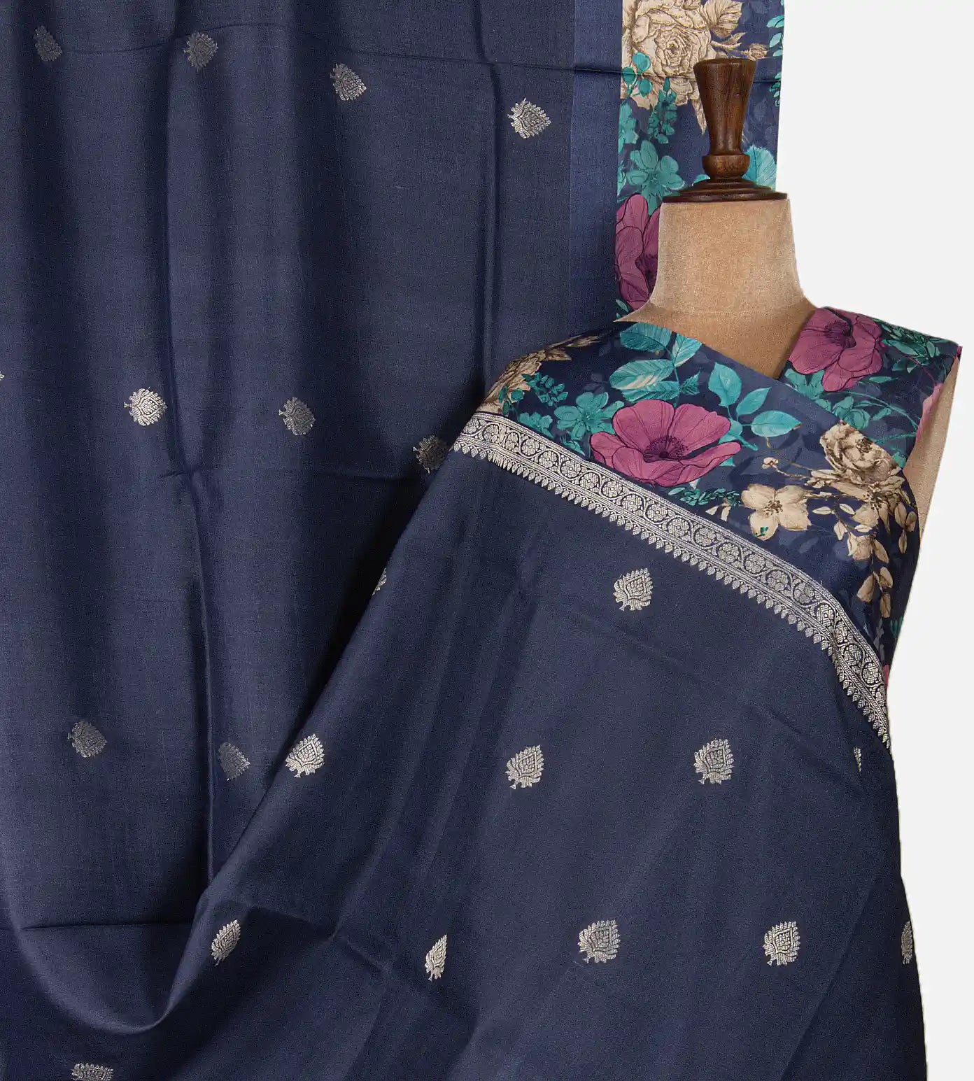 Blue Kattan Silk Saree