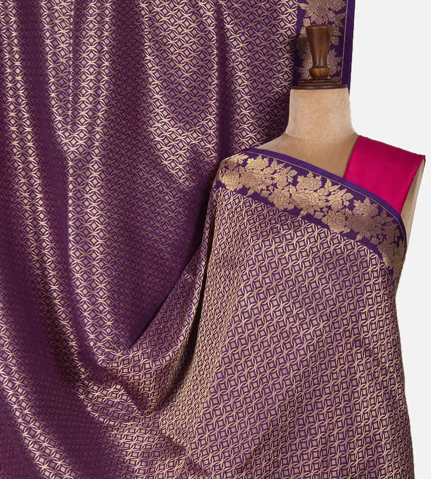 Purple Banarasi Silk Saree
