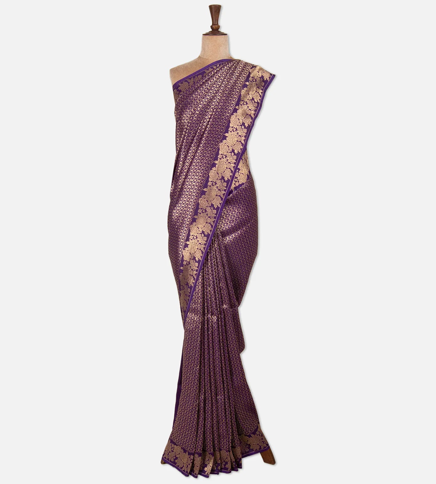 Purple Banarasi Silk Saree