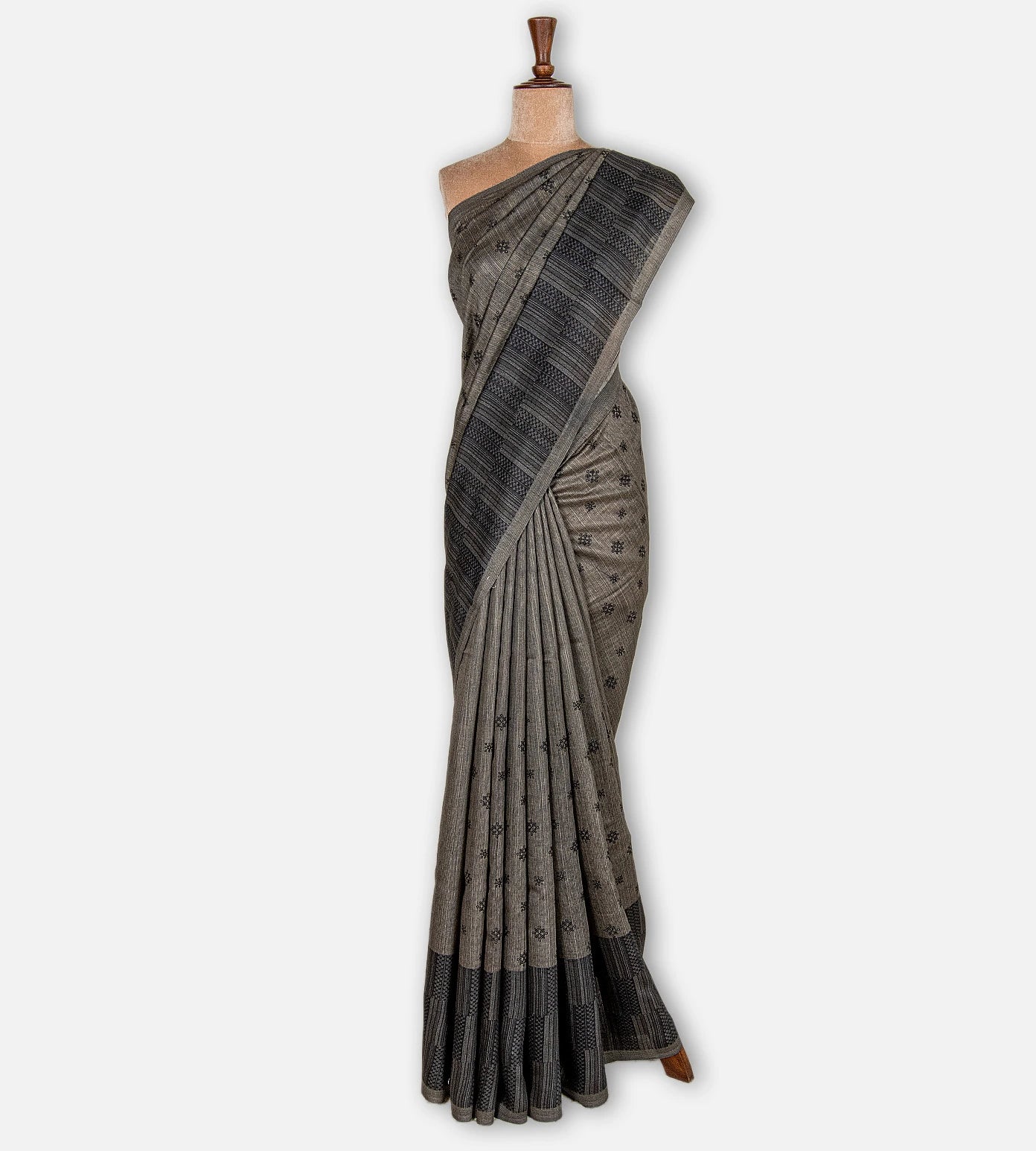 Grey Tussar Saree