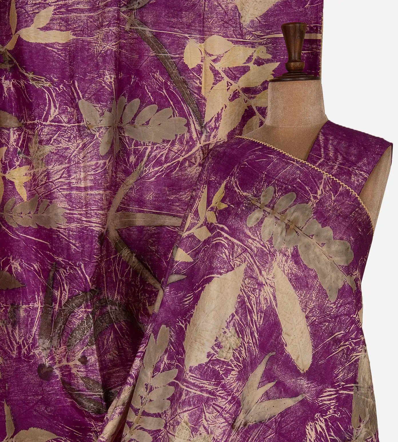 Dark Pink Mulberry Silk Saree