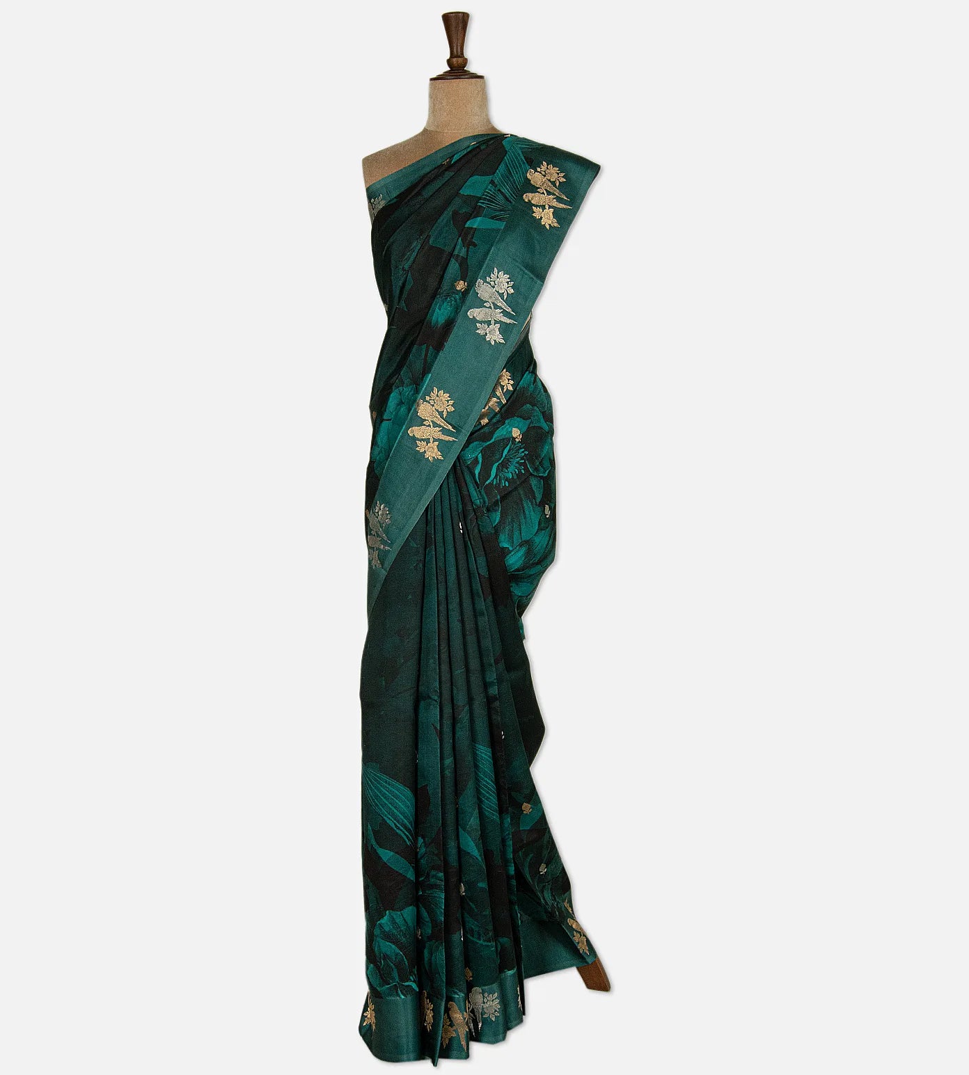 Black Banarasi Kattan Silk Saree