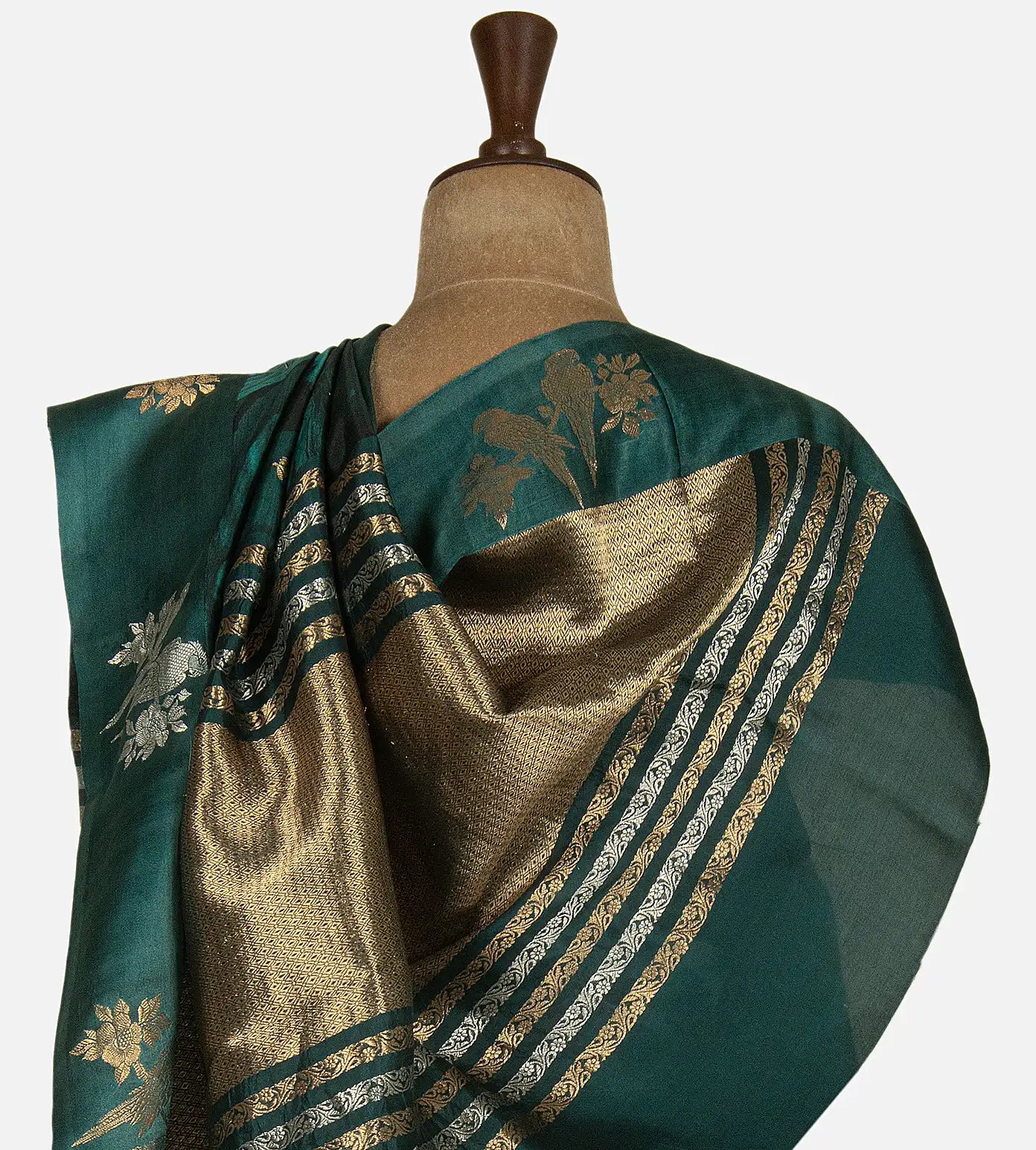 Black Banarasi Kattan Silk Saree