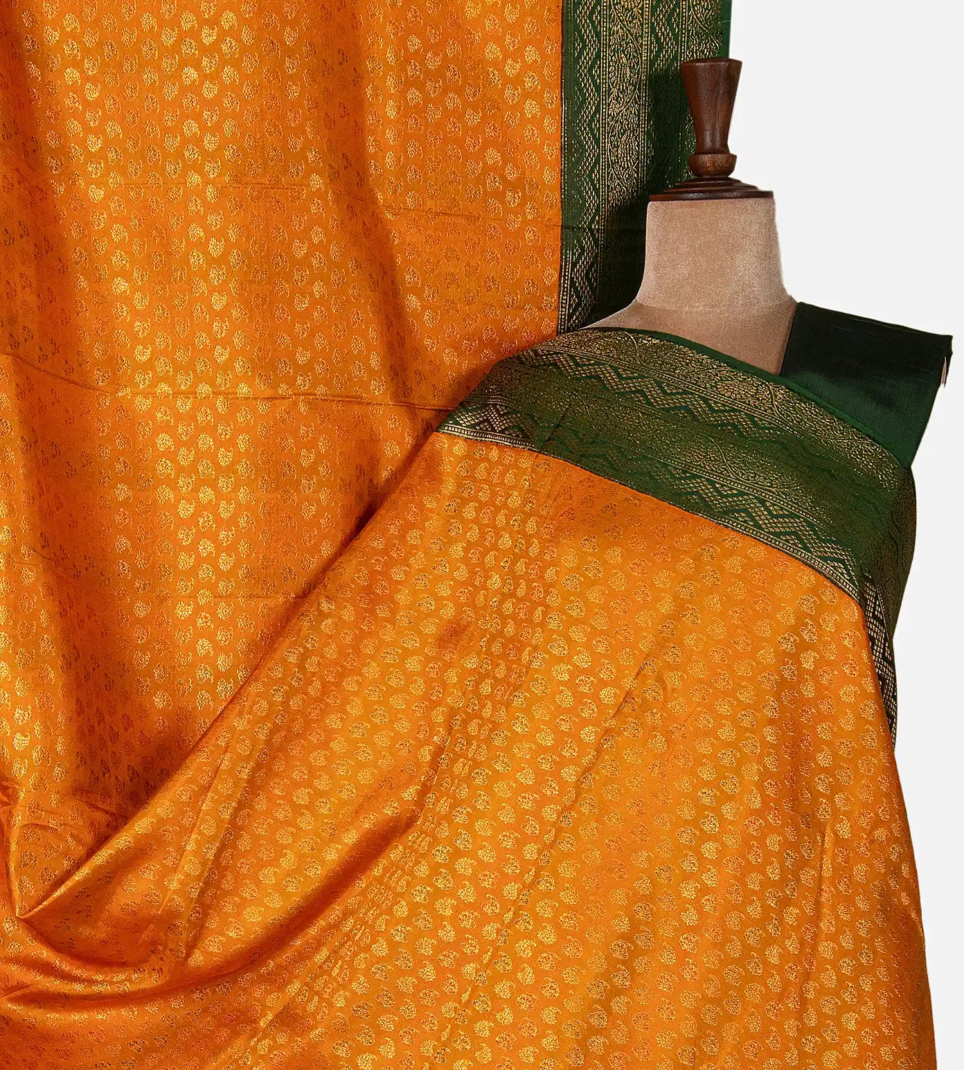 Orange Kanchipuram Silk Saree