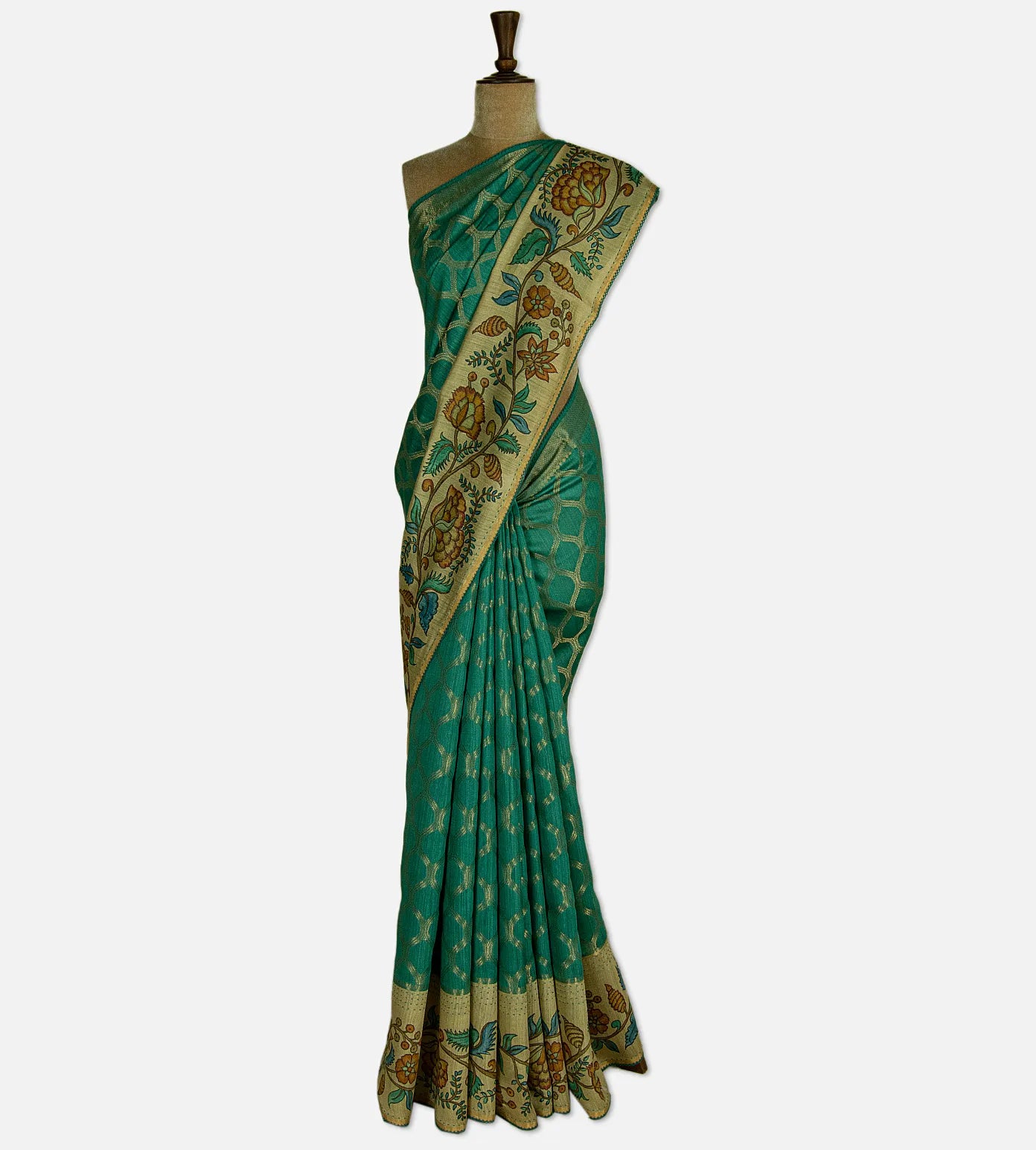 Blue Tussar Saree