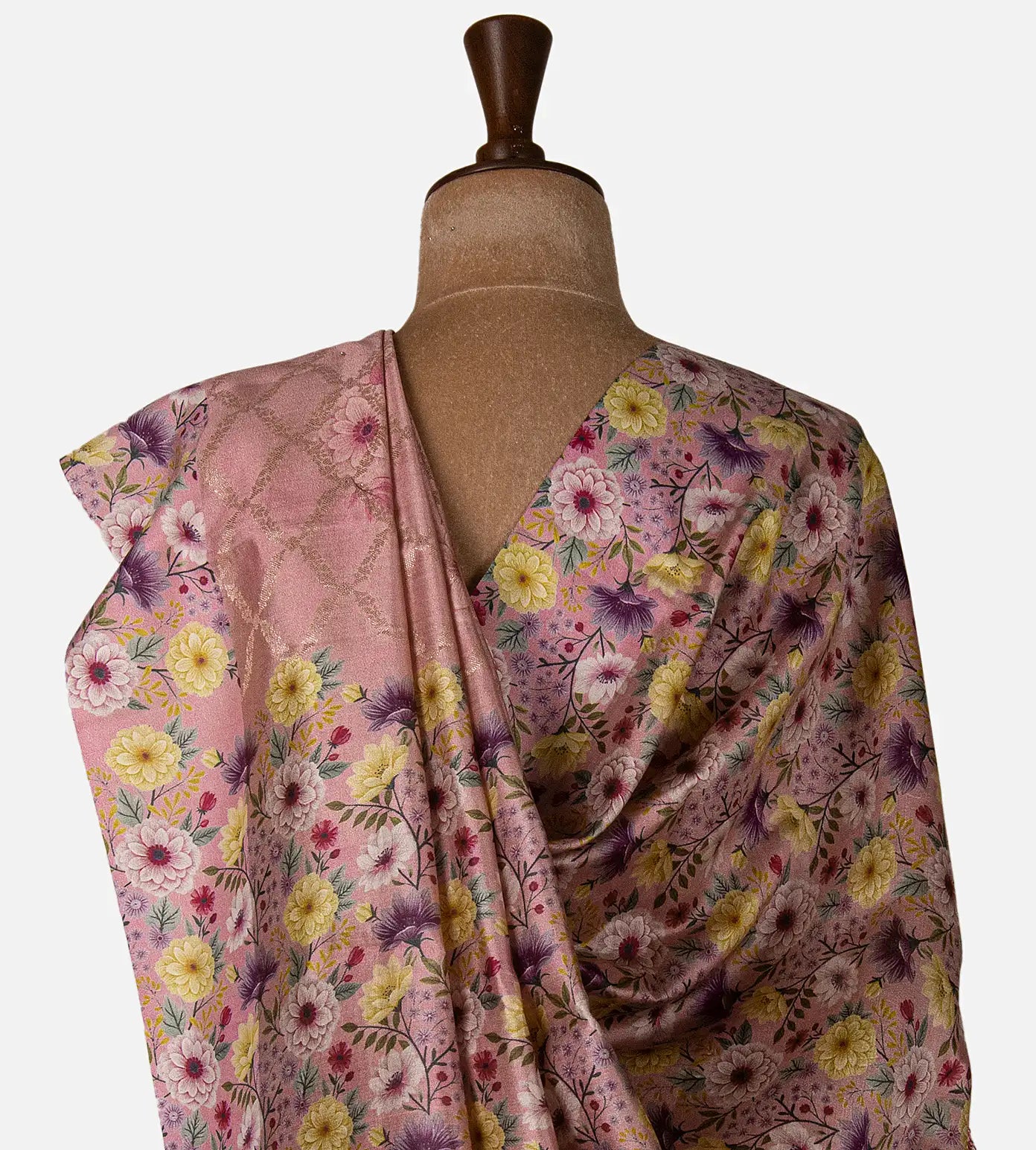Light Pink Chaniya Silk Saree