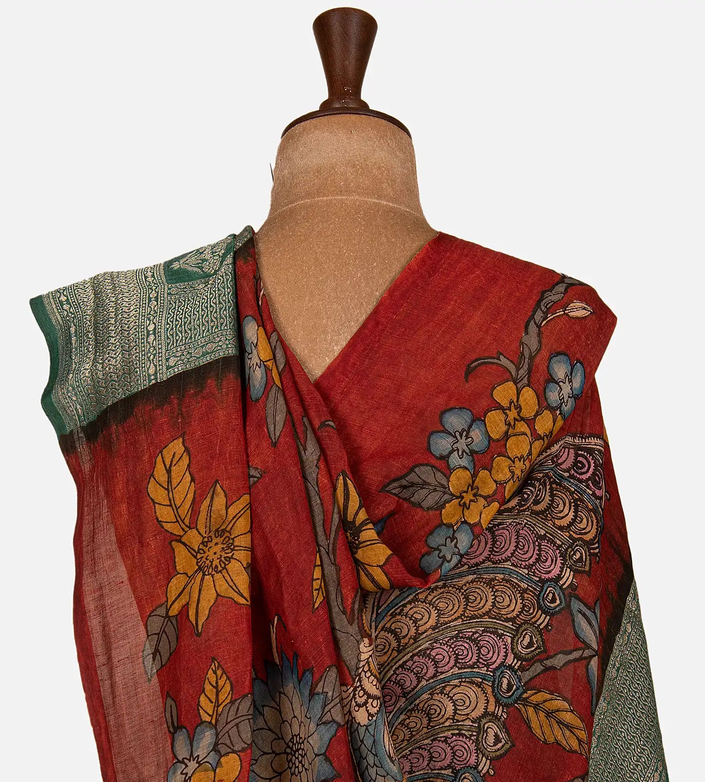 Blue Banarasi Linen Georgette Saree