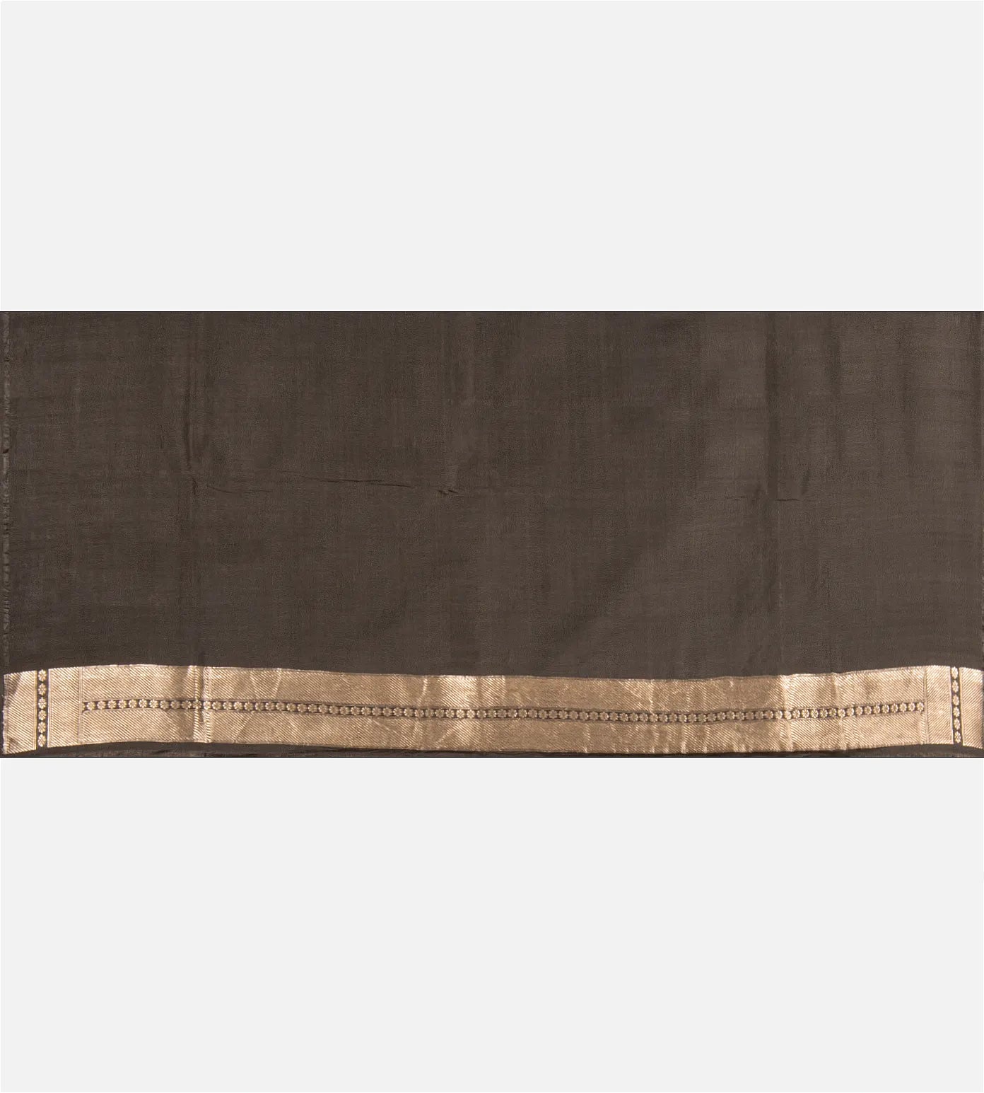 Dark Grey Banarasi Mashru Silk Saree