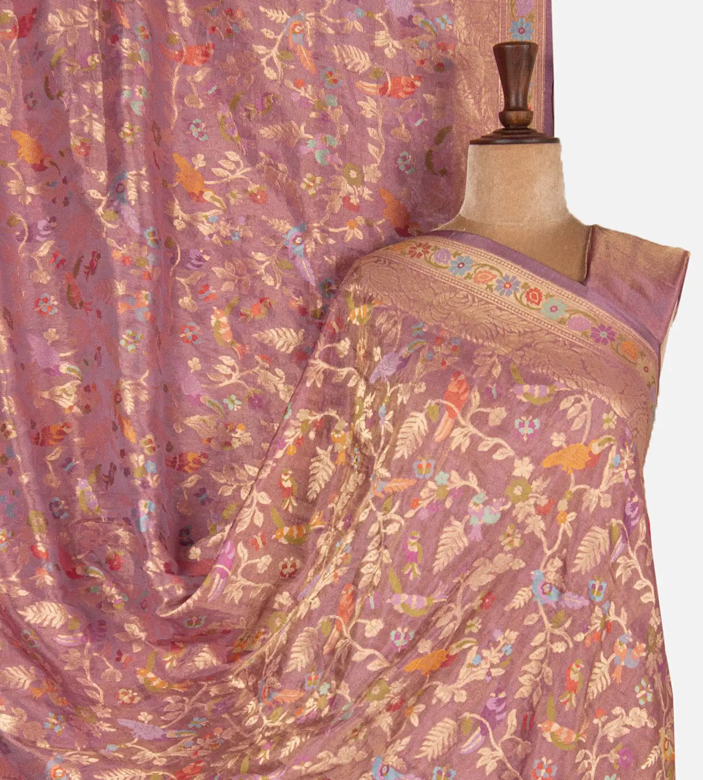 Mauve Banarasi Silk Saree
