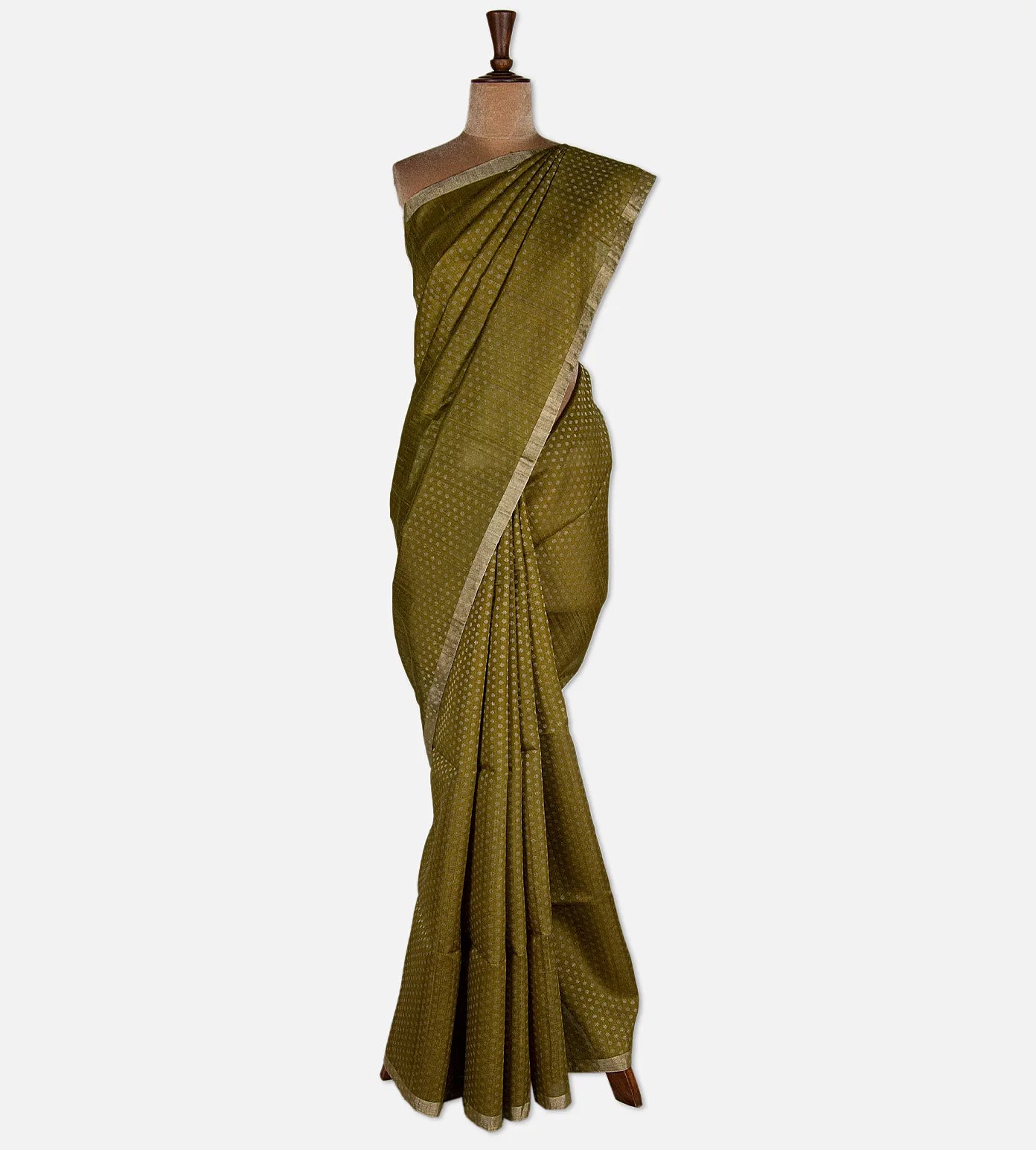 Green Raw Silk Saree