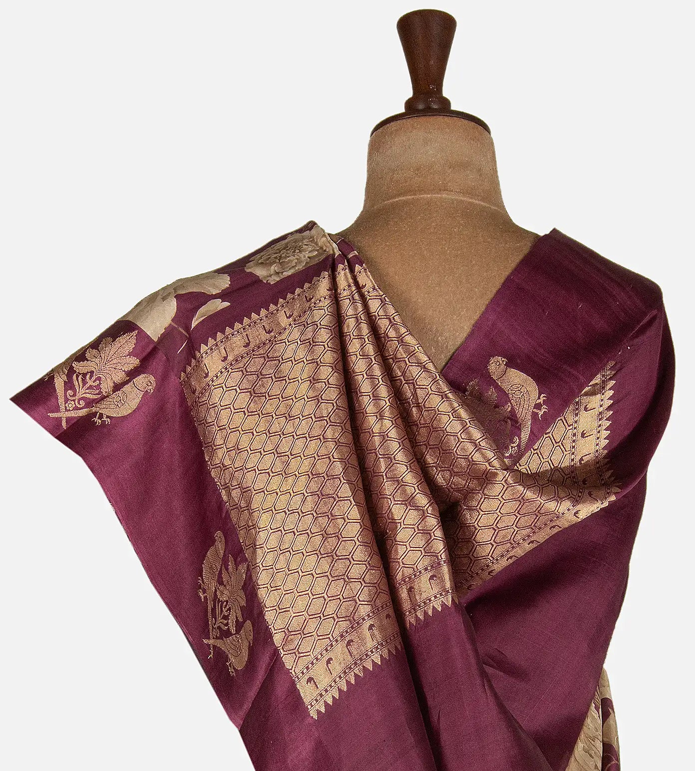 Dark Pink Banarasi Kattan Silk Saree