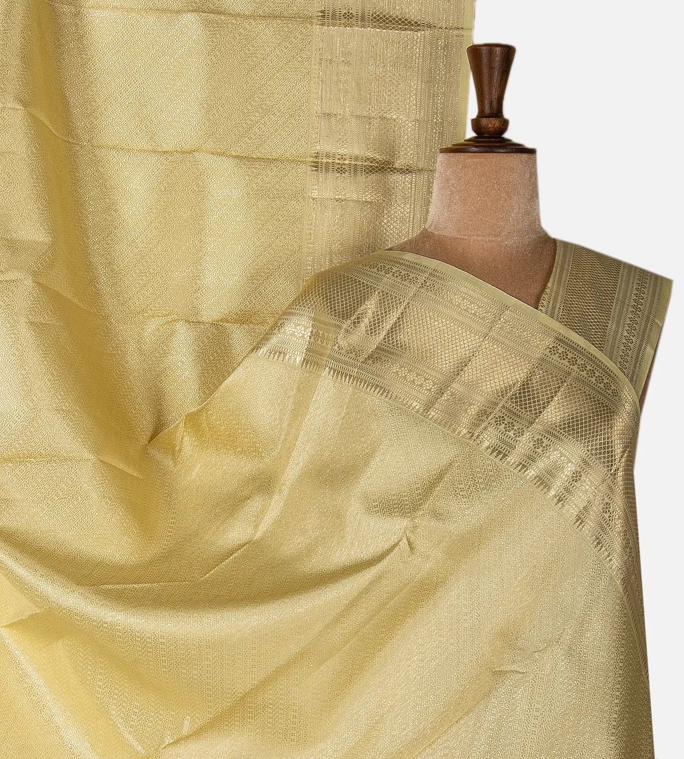 Pastel Yellow Kanchipuram Silk Saree