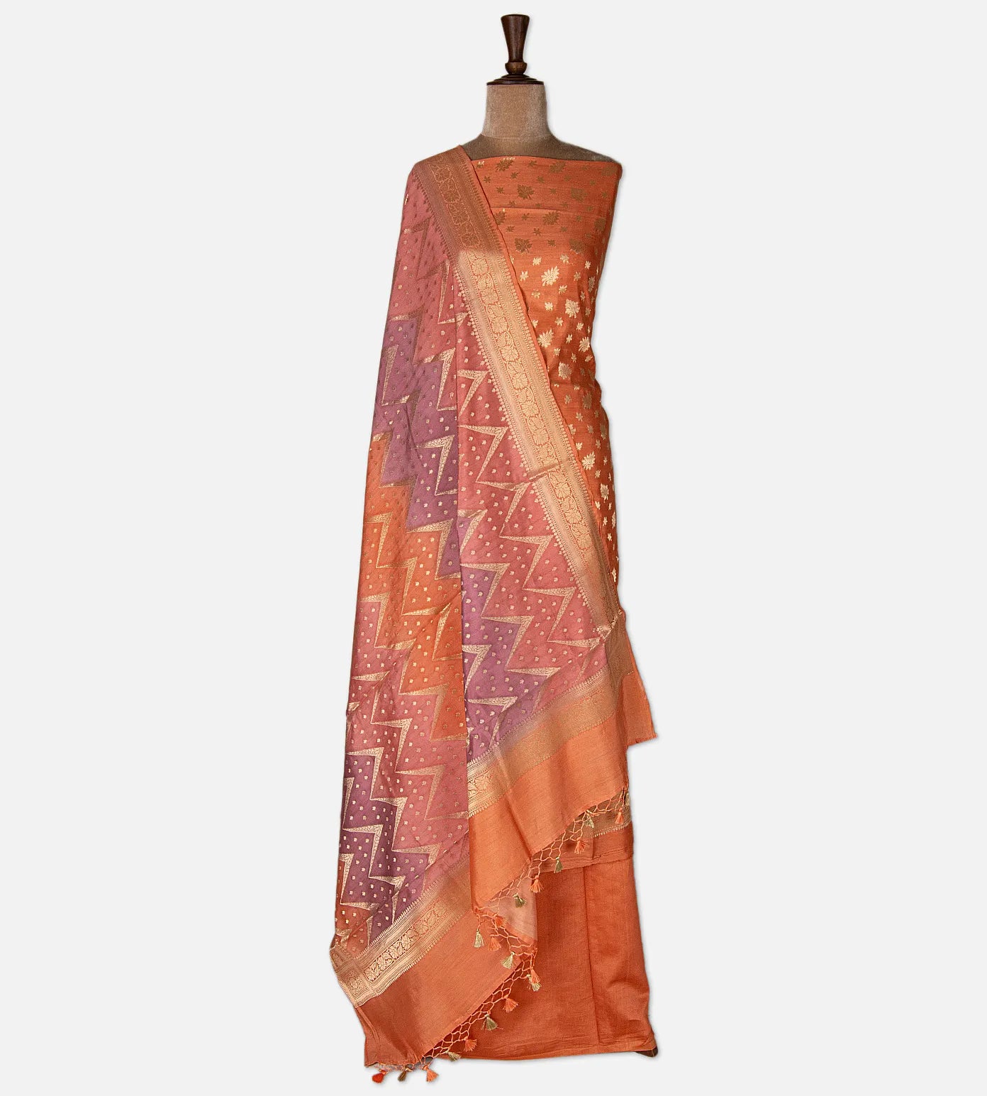 Peach Chaniya Silk Salwar