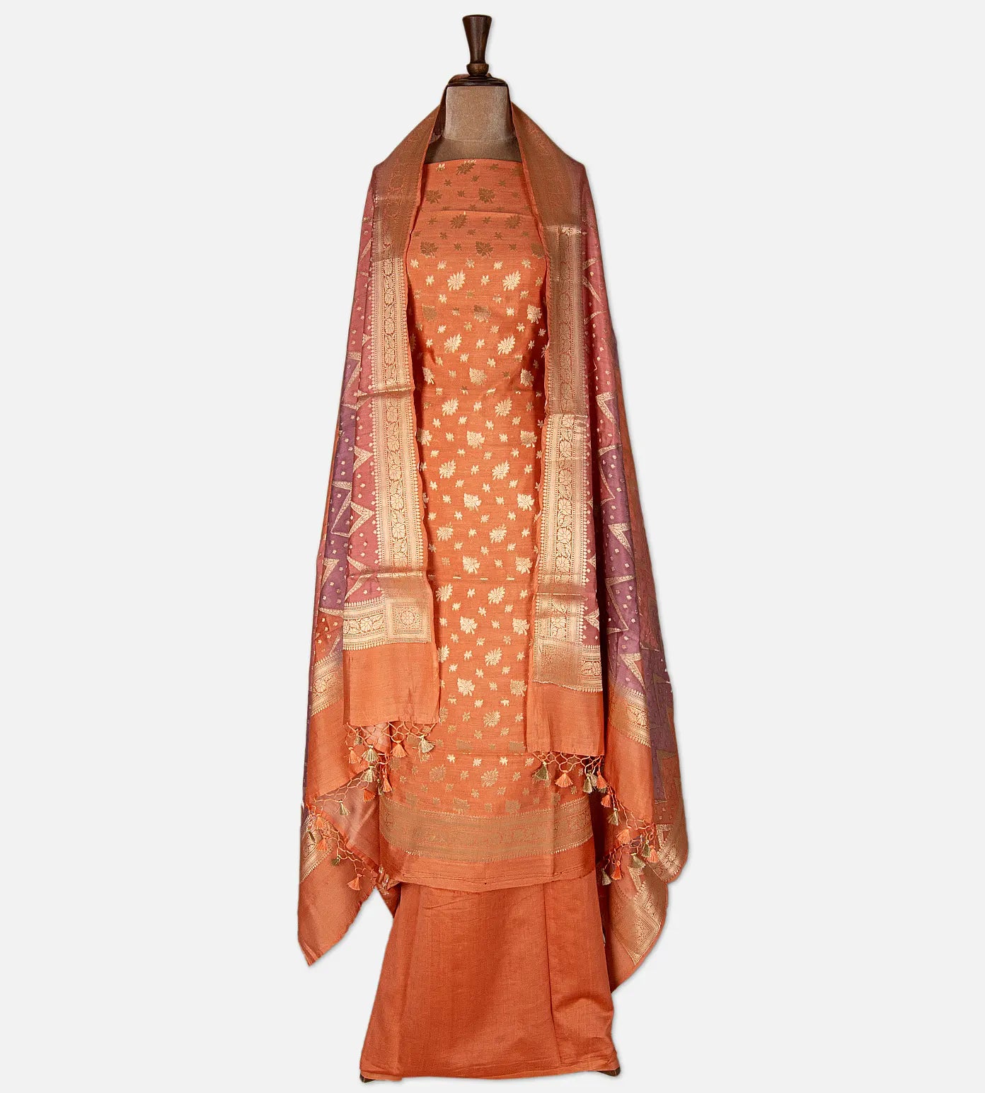 Peach Chaniya Silk Salwar