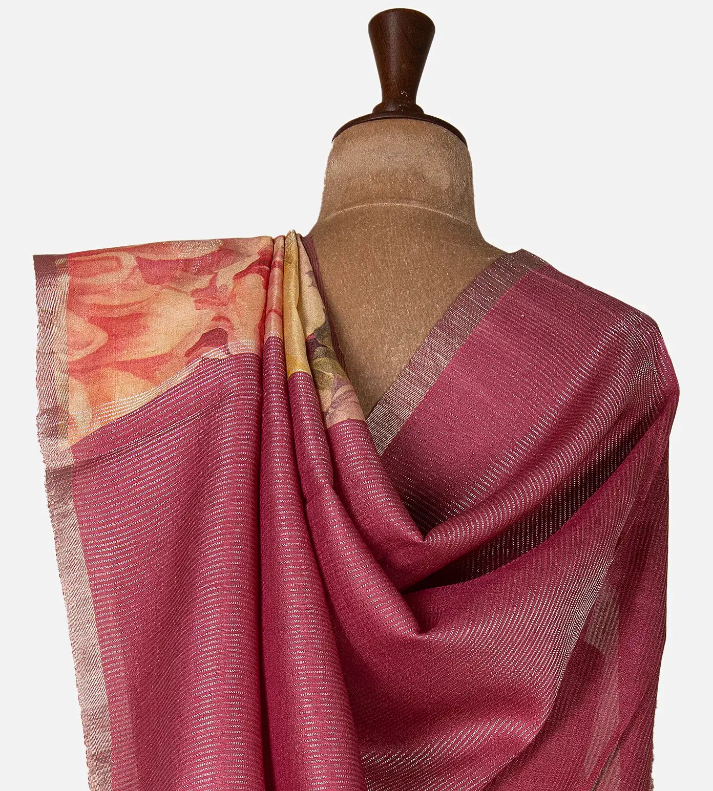 Pink Tussar Saree