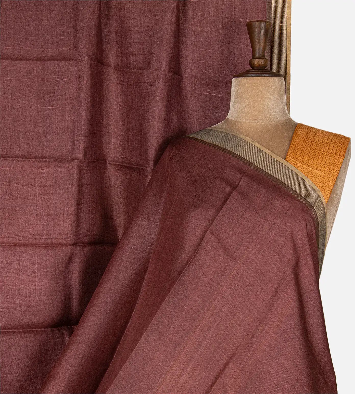 Maroon Tussar Saree