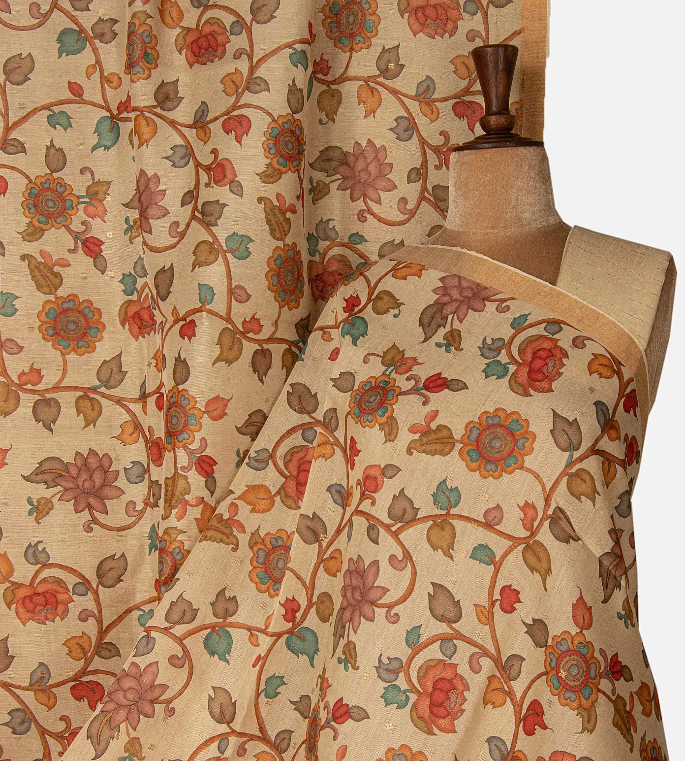 Beige Tussar Saree