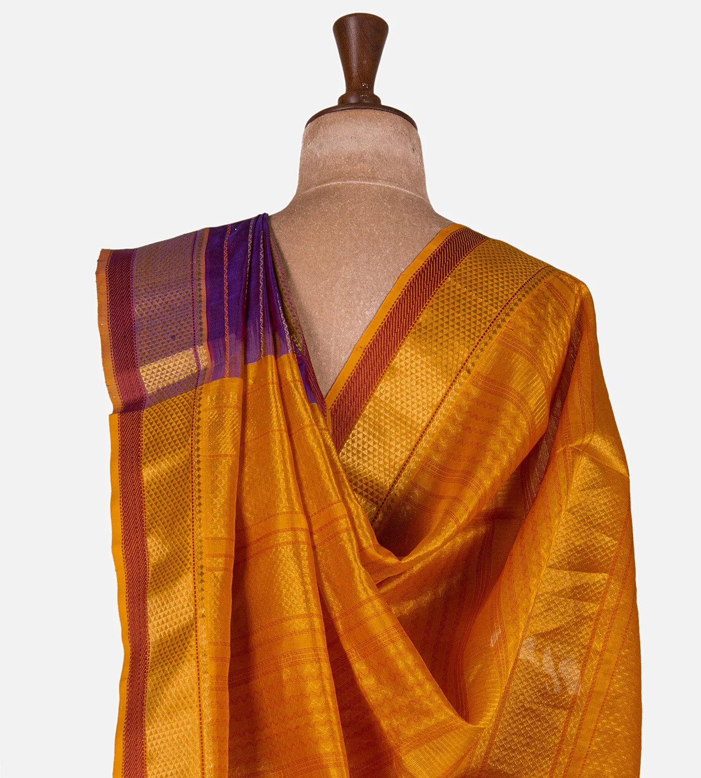 Purple Cotton Silk Saree