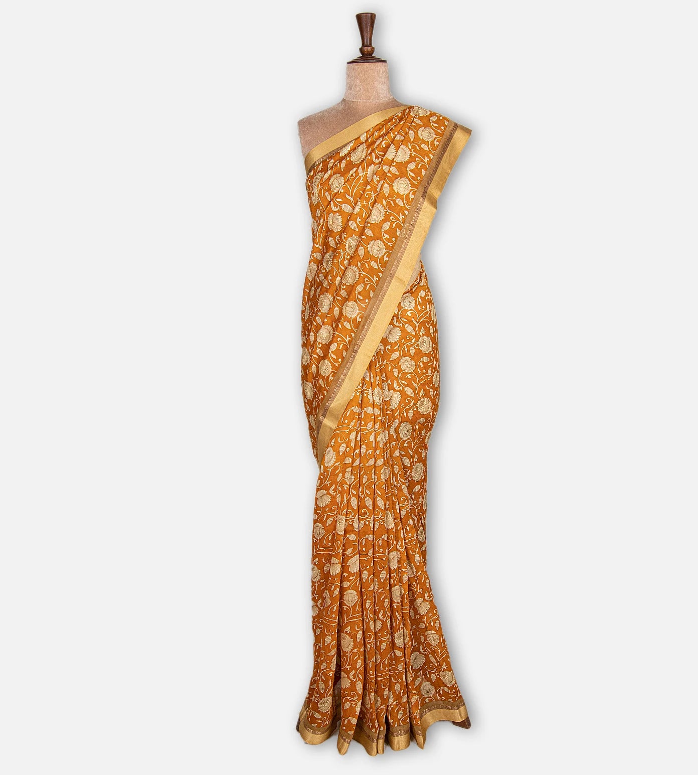 Yellow Chanderi Cotton Saree