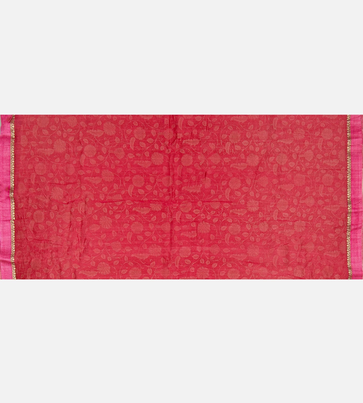 Red Chanderi Cotton Saree