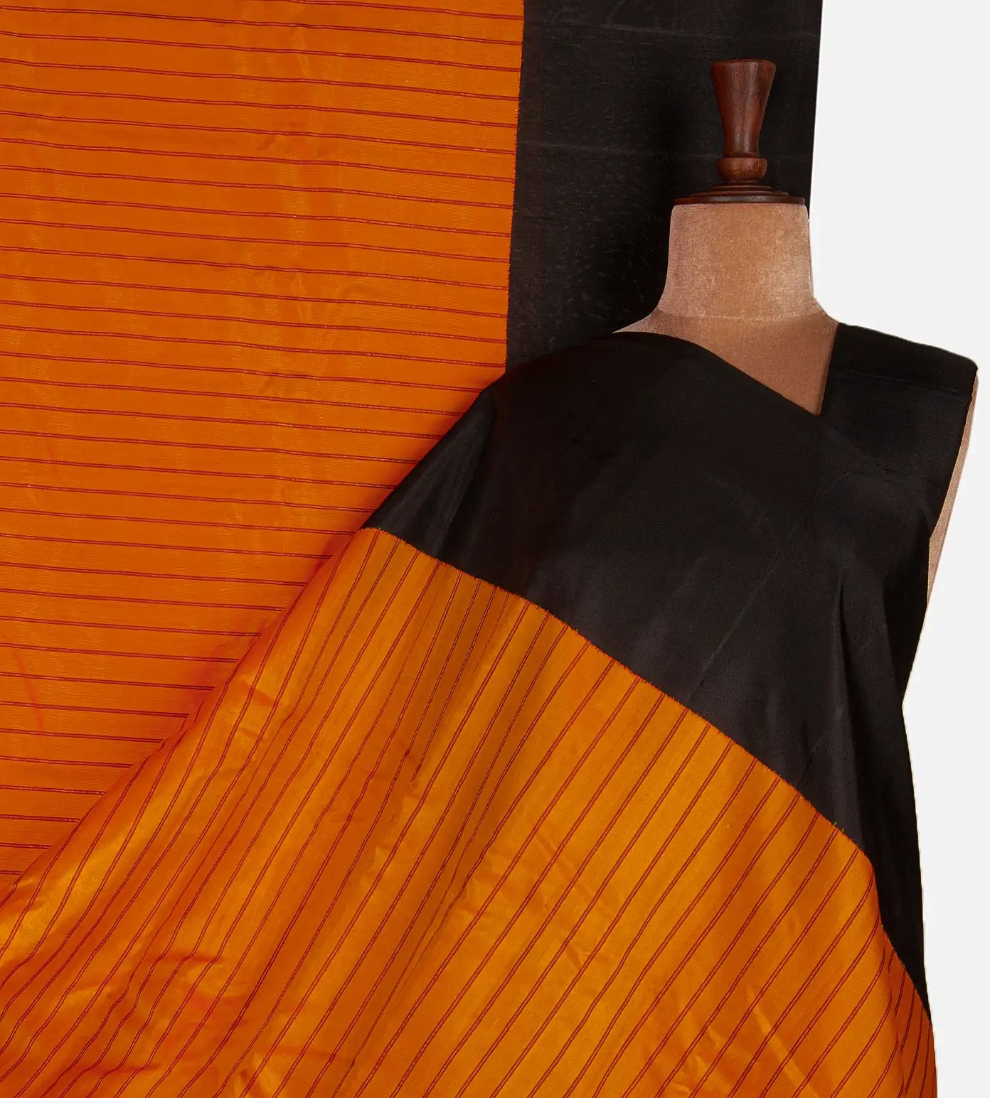 Orange Gadwal Silk Saree