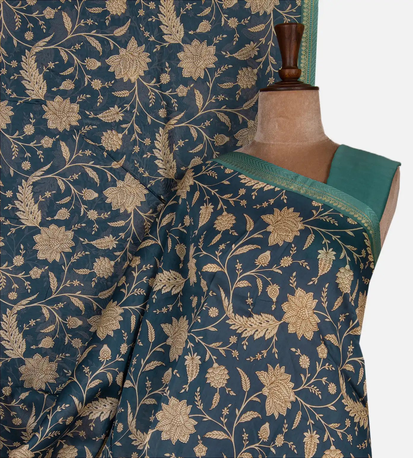 Blue Chanderi Cotton Saree