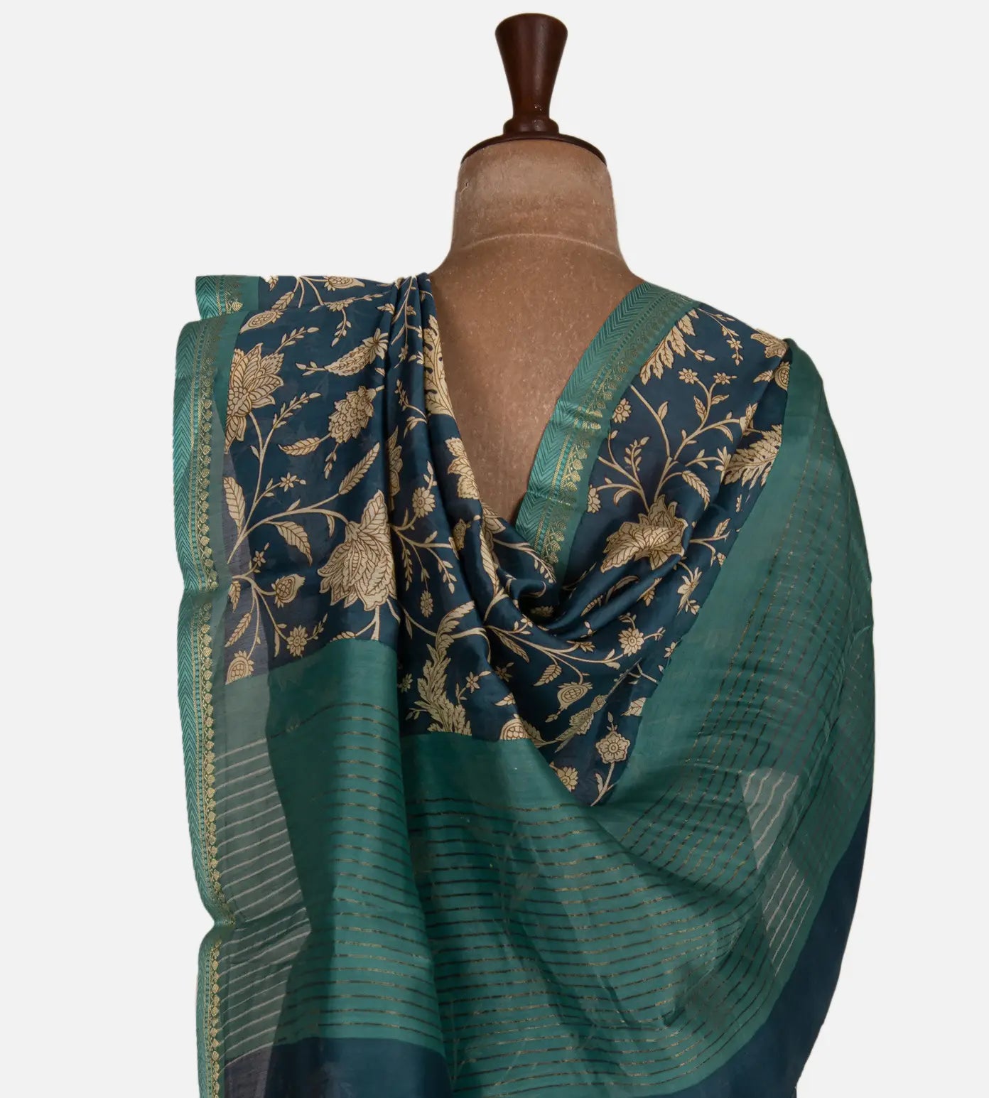 Blue Chanderi Cotton Saree