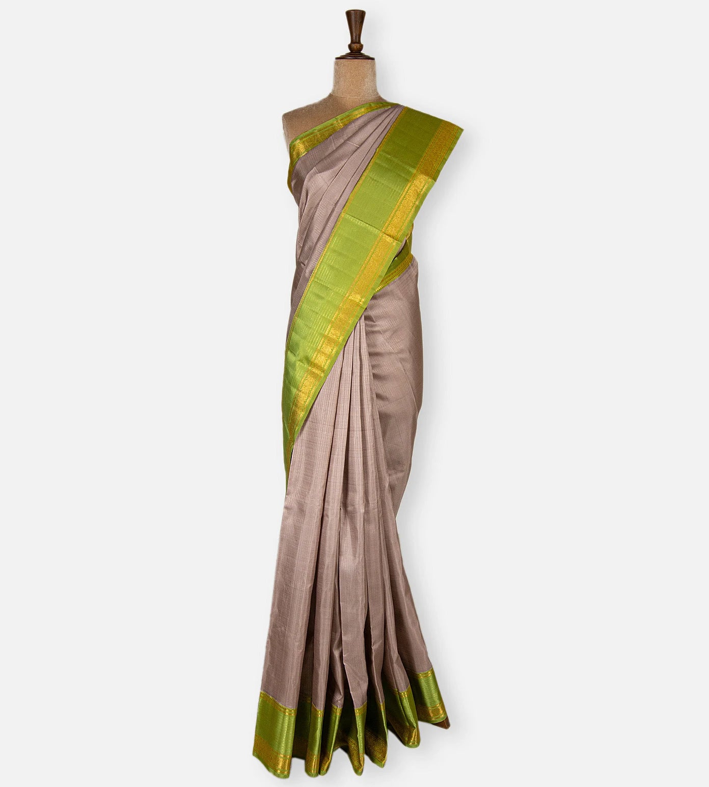 Light Brown Kanchipuram Silk Saree