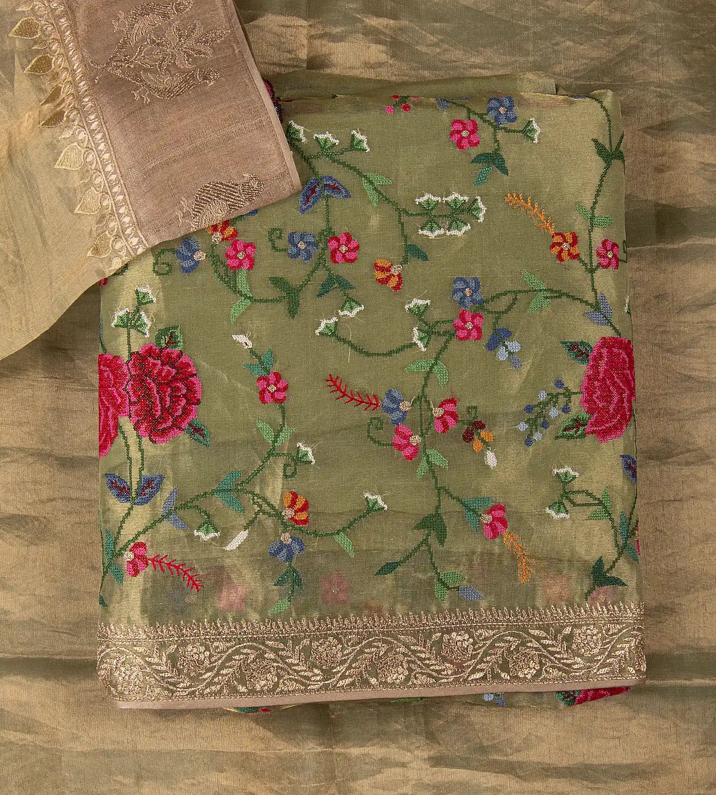 Green Organza Salwar