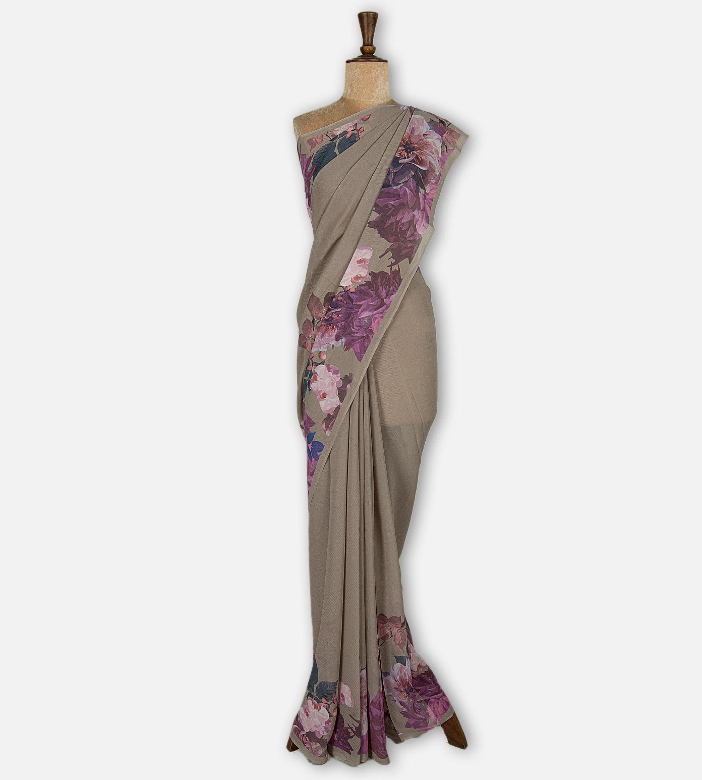Light Brown Georgette Saree