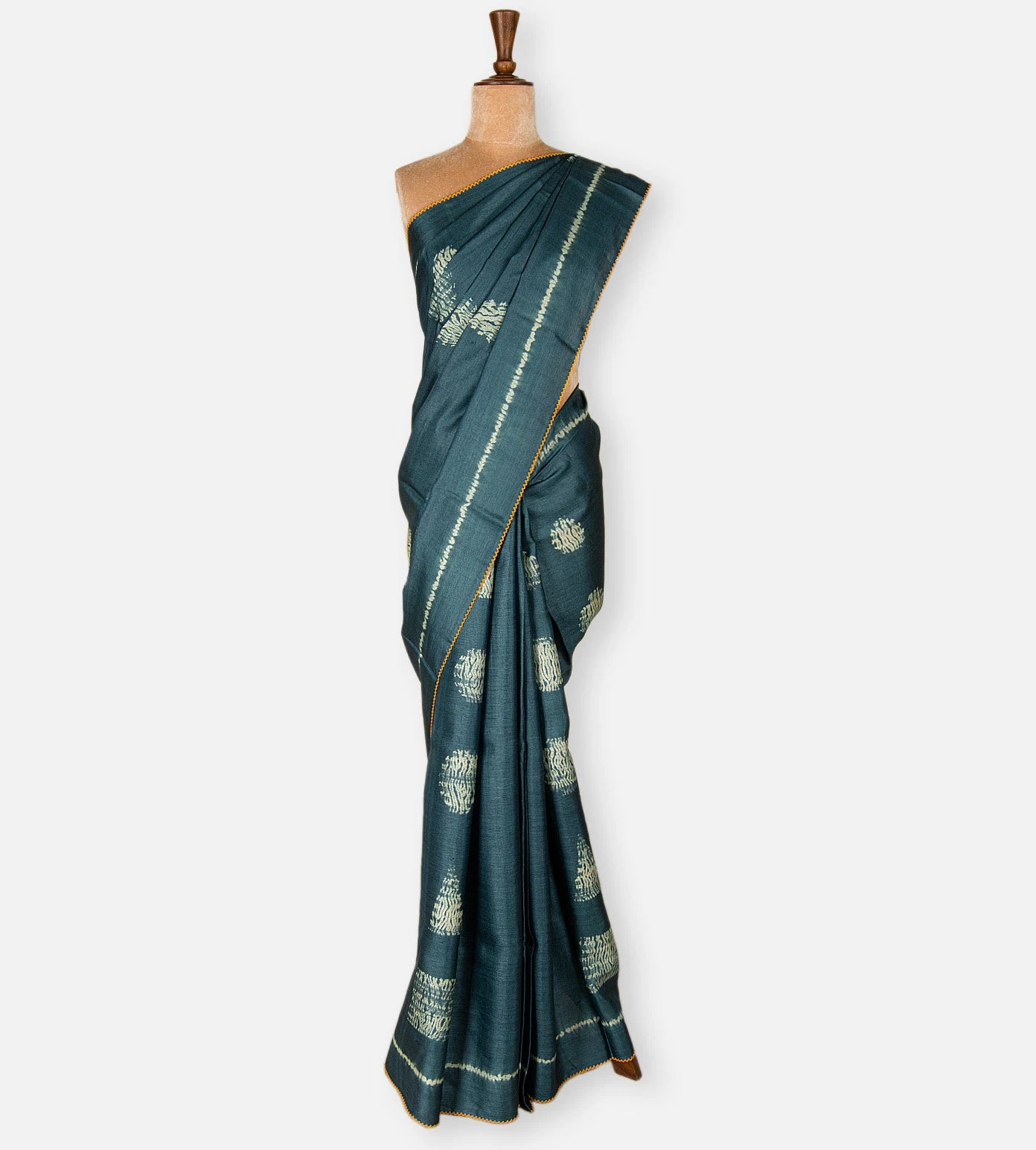 Blue Shibori Tussar Saree