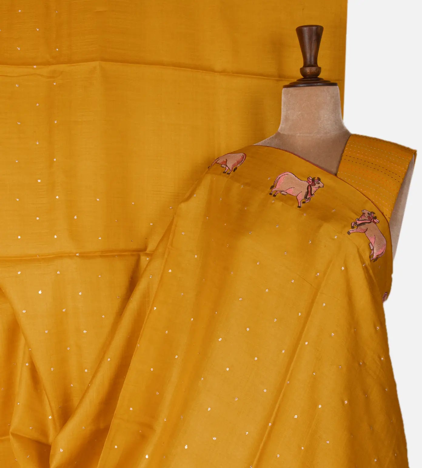 Yellow Tussar Saree