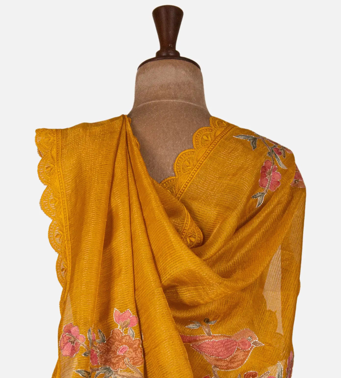 Yellow Tussar Saree