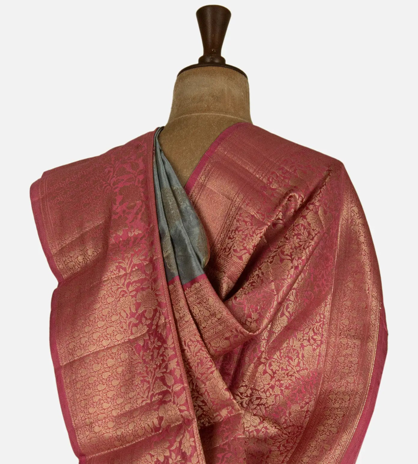 Grey Chaniya Silk Saree