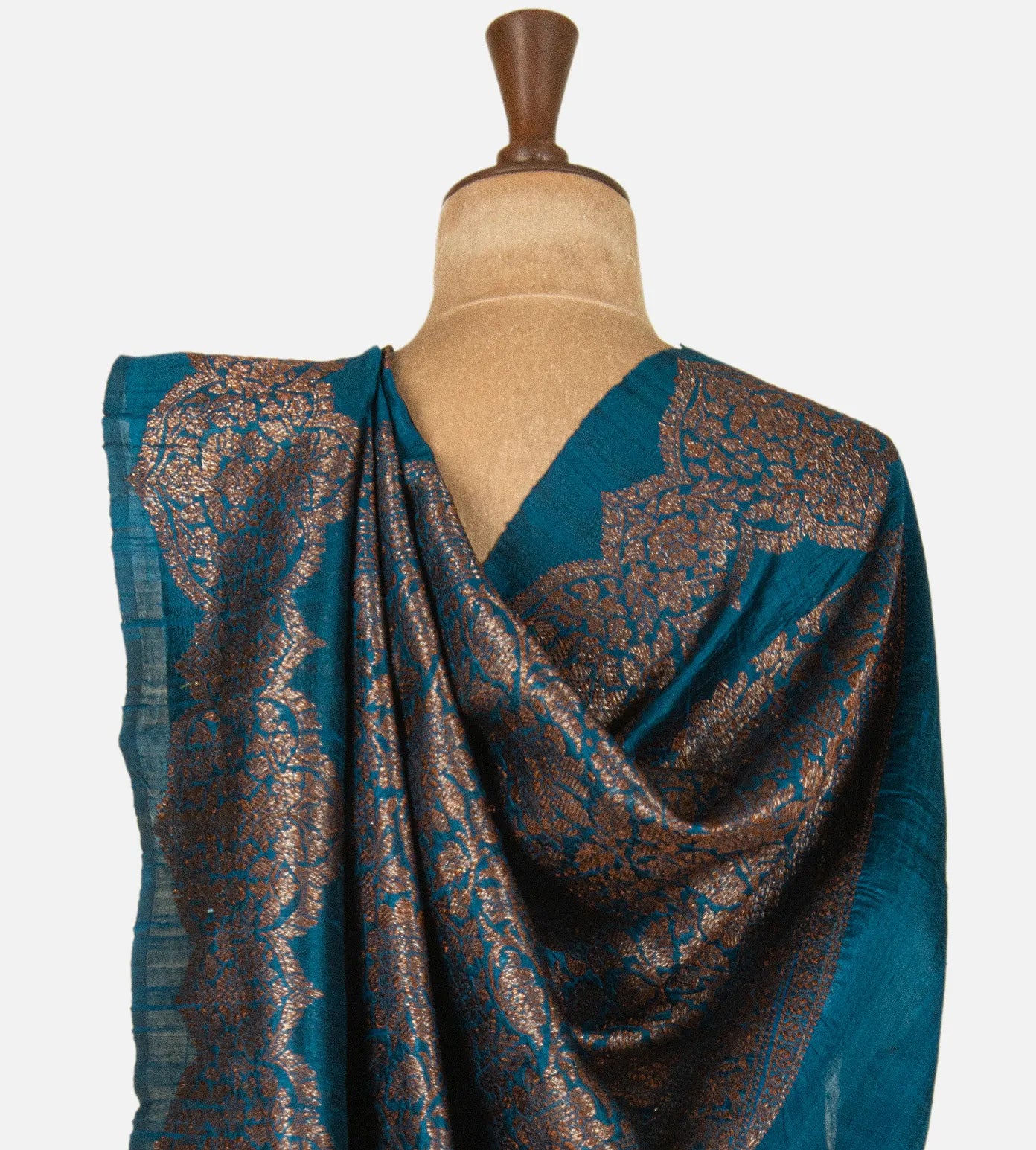 Blue Banarasi Tussar Saree