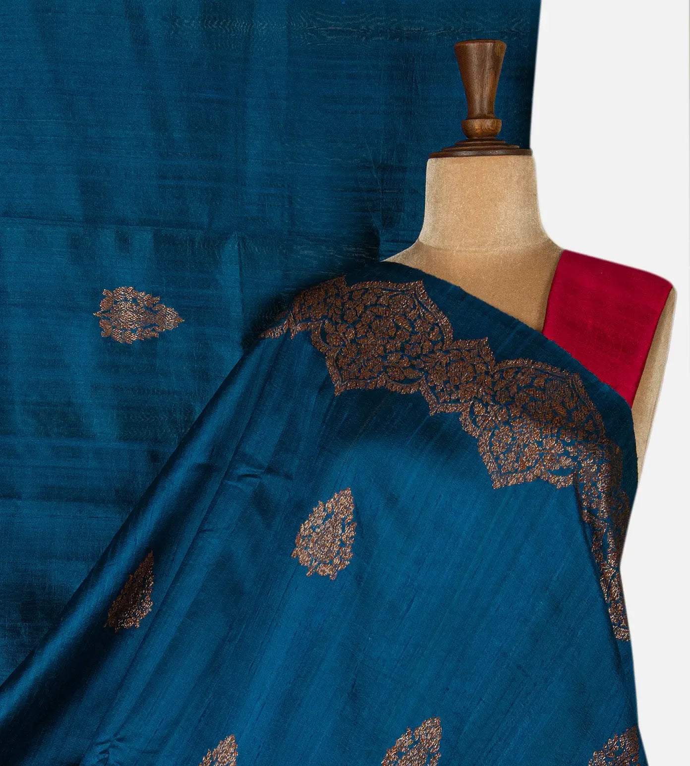Blue Banarasi Tussar Saree