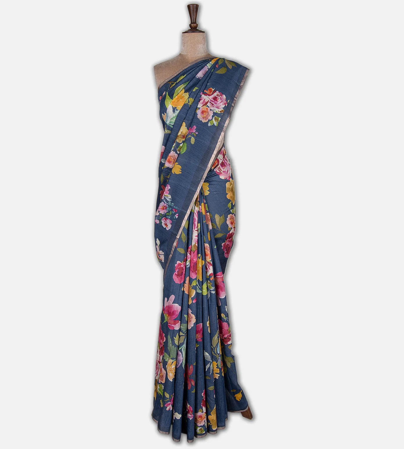 Blue Moonga Tussar Saree