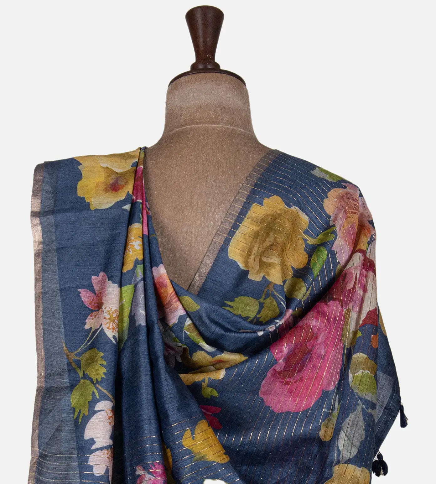 Blue Moonga Tussar Saree