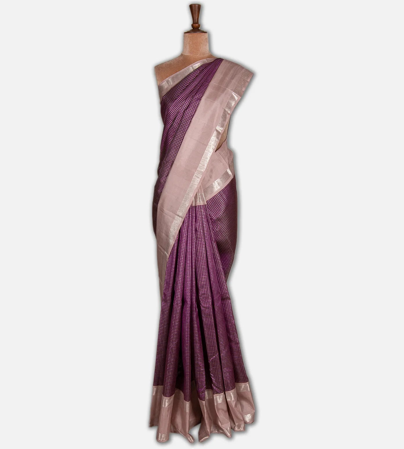 Purple Kanchipuram Silk Saree
