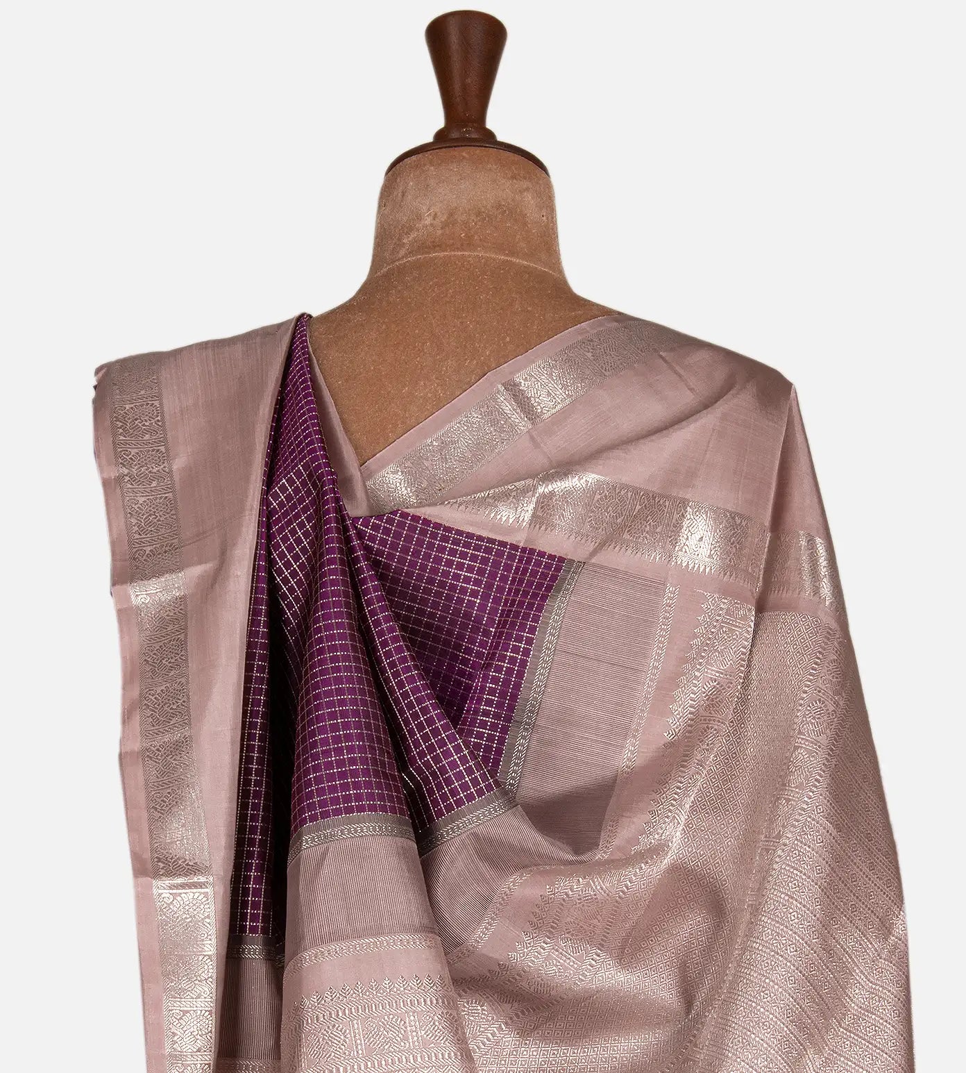 Purple Kanchipuram Silk Saree