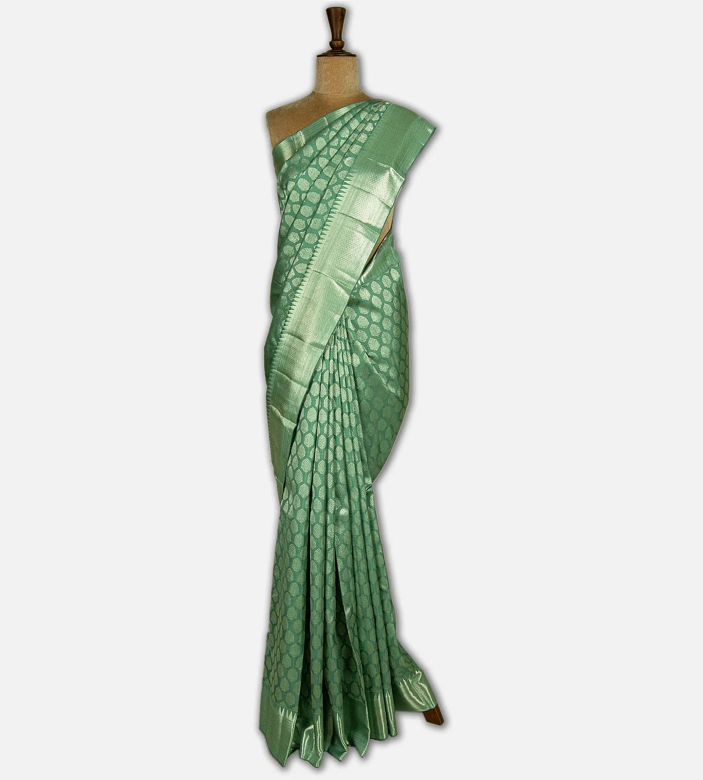 Pastel Green Kanchipuram Silk Saree