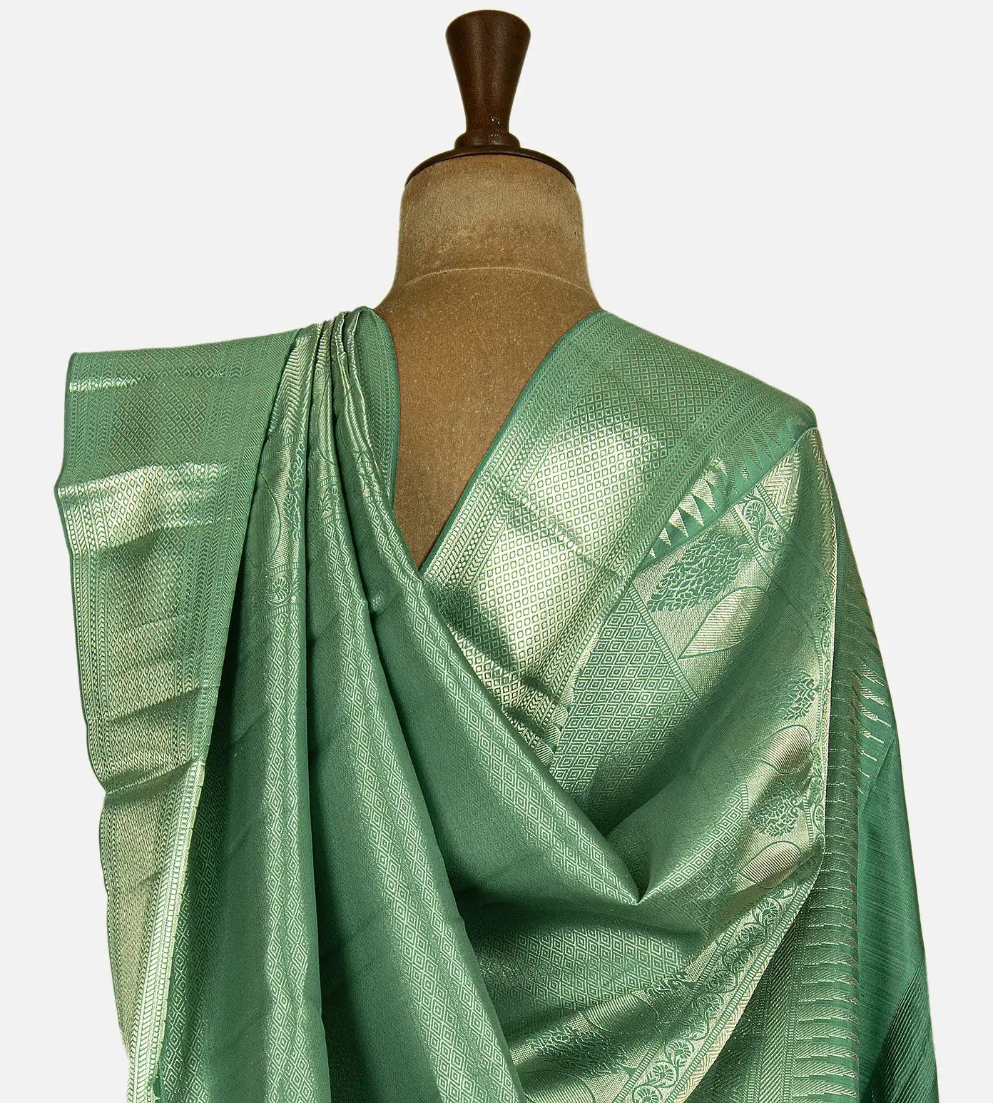 Pastel Green Kanchipuram Silk Saree