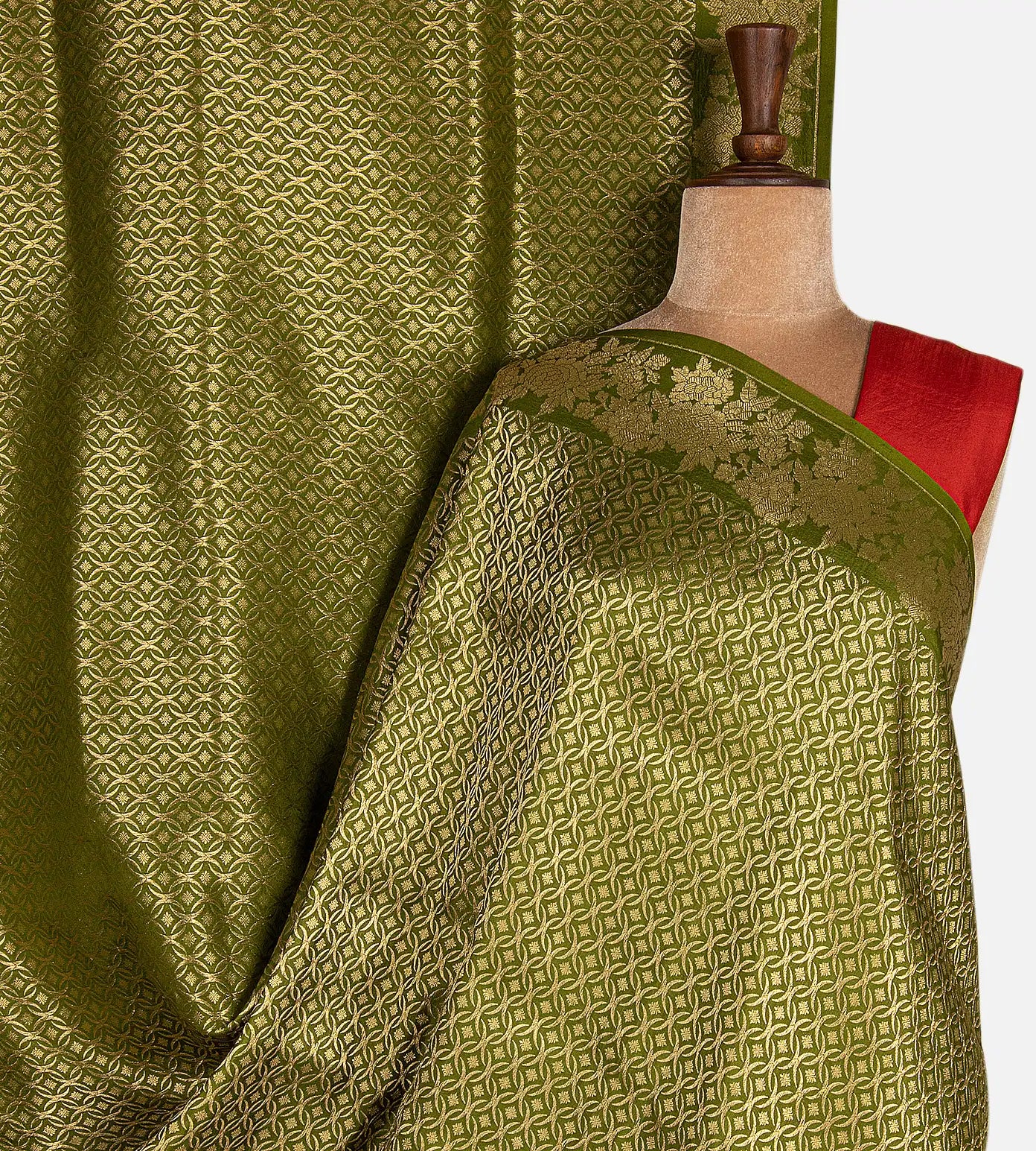 Green Banarasi Silk Saree