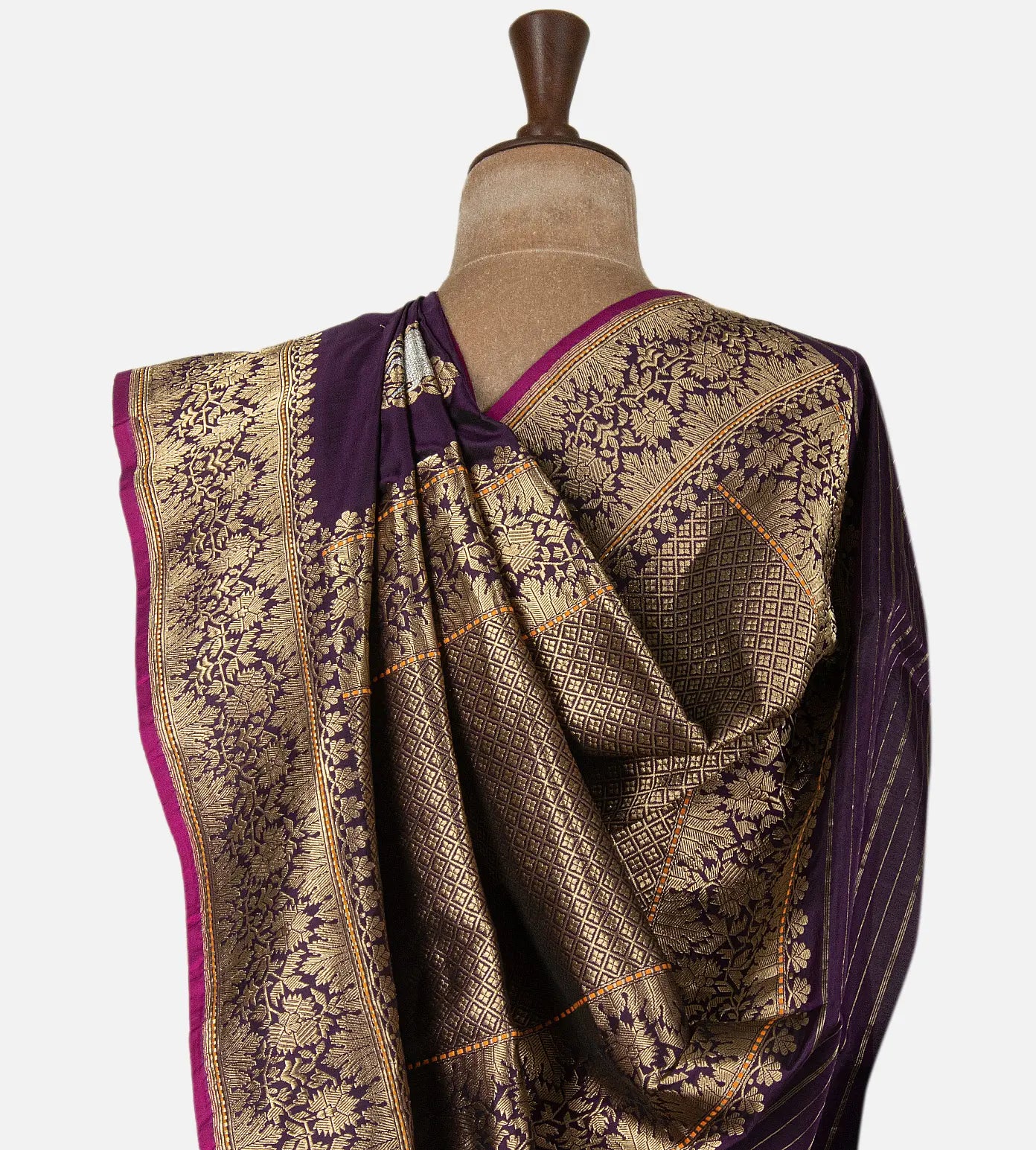 Purple Banarasi Silk Saree